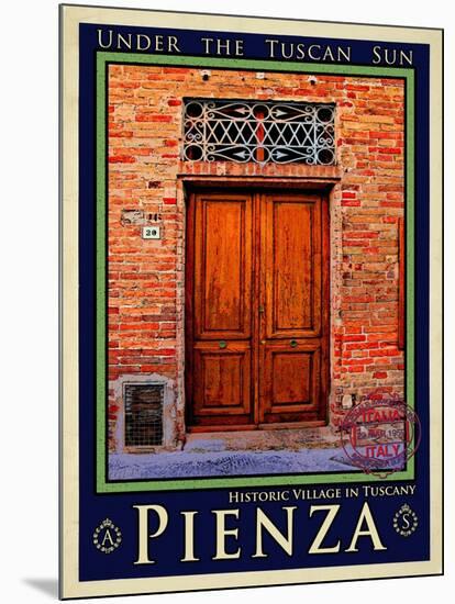Door in Pienza Tuscany 6-Anna Siena-Mounted Giclee Print