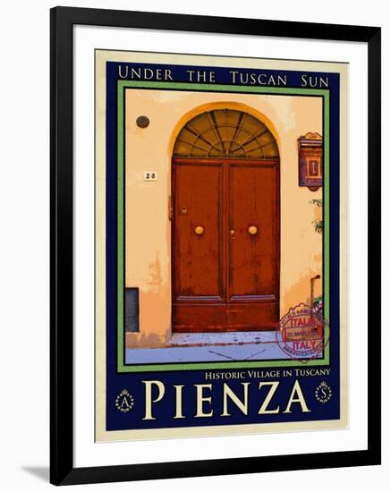 Door in Pienza Tuscany 7-Anna Siena-Framed Giclee Print