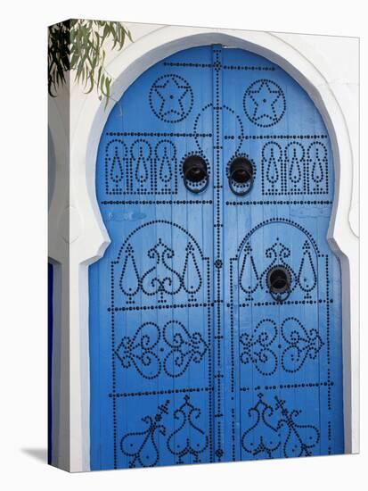 Door in Sidi Bou Said, Tunisia, North Africa, Africa-Godong-Stretched Canvas