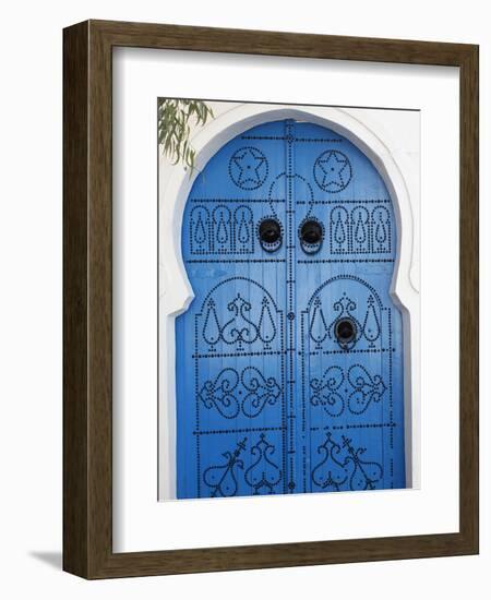 Door in Sidi Bou Said, Tunisia, North Africa, Africa-Godong-Framed Photographic Print