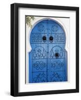 Door in Sidi Bou Said, Tunisia, North Africa, Africa-Godong-Framed Photographic Print