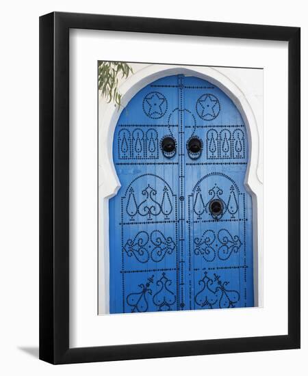 Door in Sidi Bou Said, Tunisia, North Africa, Africa-Godong-Framed Photographic Print