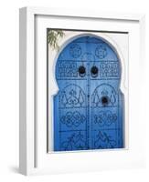 Door in Sidi Bou Said, Tunisia, North Africa, Africa-Godong-Framed Photographic Print