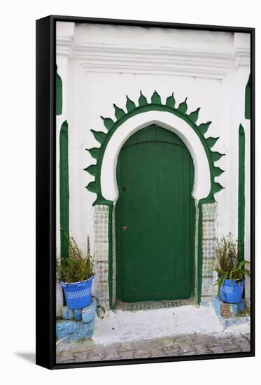 Door in the Medina (Old City), Tangier (Tanger), Morocco, North Africa, Africa-Bruno Morandi-Framed Stretched Canvas