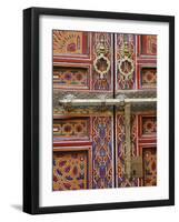 Door in the Old Medina of Fes, Morocco-Julian Love-Framed Photographic Print