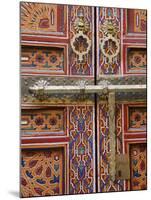 Door in the Old Medina of Fes, Morocco-Julian Love-Mounted Photographic Print