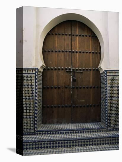 Door in the Quartier Des Andalous, Medina, Fes El Bali, Fez, Morocco, North Africa, Africa-Bruno Morandi-Stretched Canvas