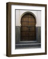 Door in the Quartier Des Andalous, Medina, Fes El Bali, Fez, Morocco, North Africa, Africa-Bruno Morandi-Framed Photographic Print