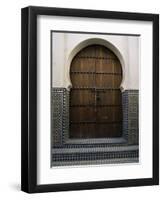 Door in the Quartier Des Andalous, Medina, Fes El Bali, Fez, Morocco, North Africa, Africa-Bruno Morandi-Framed Photographic Print