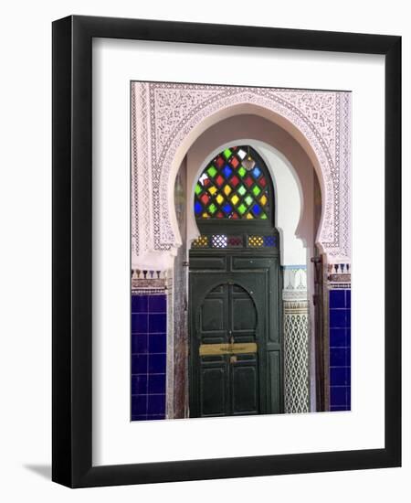 Door in the Souks in the Medina, Marrakesh, Morroco, North Africa, Africa-De Mann Jean-Pierre-Framed Premium Photographic Print