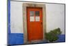 Door in the Walled Medieval Town, Declared National Monument, Obidos, Estremadura, Portugal, Europe-Peter Groenendijk-Mounted Photographic Print