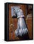 Door Knocker on a House in the Small Hill Top Village of Briones-John Warburton-lee-Framed Stretched Canvas