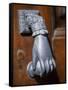 Door Knocker on a House in the Small Hill Top Village of Briones-John Warburton-lee-Framed Stretched Canvas