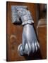 Door Knocker on a House in the Small Hill Top Village of Briones-John Warburton-lee-Stretched Canvas