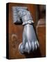 Door Knocker on a House in the Small Hill Top Village of Briones-John Warburton-lee-Stretched Canvas