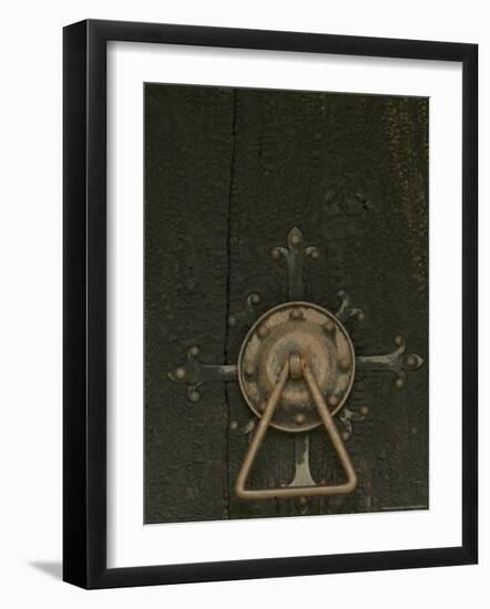 Door Lock of Hopperstad Stave Church, Sogne Fjord, Vic, Norway-Russell Young-Framed Photographic Print