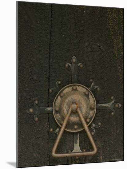 Door Lock of Hopperstad Stave Church, Sogne Fjord, Vic, Norway-Russell Young-Mounted Photographic Print