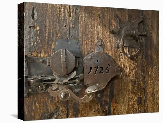 Door Lock, Vogo Stave Church, Vagamo, Norway-Russell Young-Stretched Canvas