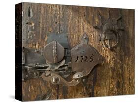 Door Lock, Vogo Stave Church, Vagamo, Norway-Russell Young-Stretched Canvas