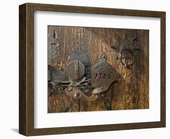 Door Lock, Vogo Stave Church, Vagamo, Norway-Russell Young-Framed Photographic Print