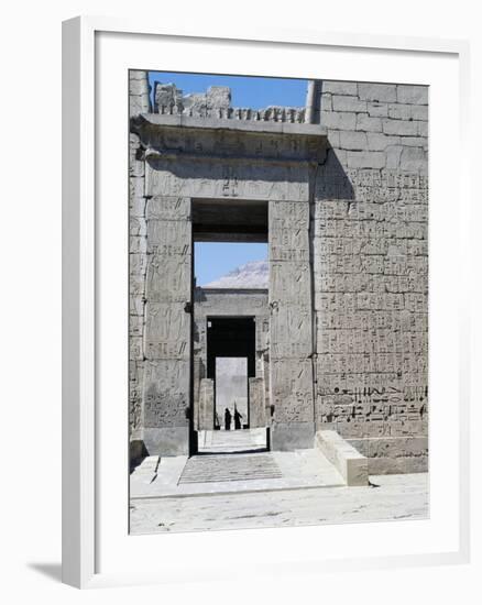 Door Molding in Pink Granite, 2nd Pylon of Mortuary Temple of Ramesses III, Medinet Habu, Thebes-null-Framed Photographic Print