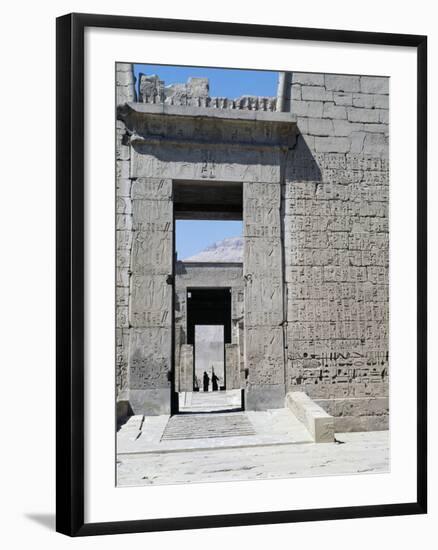 Door Molding in Pink Granite, 2nd Pylon of Mortuary Temple of Ramesses III, Medinet Habu, Thebes-null-Framed Photographic Print