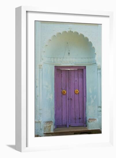 Door, Murshidabad, Former Capital of Bengal, West Bengal, India, Asia-Bruno Morandi-Framed Photographic Print