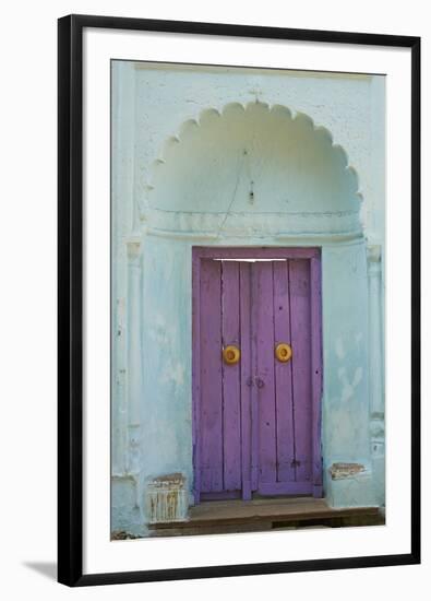 Door, Murshidabad, Former Capital of Bengal, West Bengal, India, Asia-Bruno Morandi-Framed Photographic Print