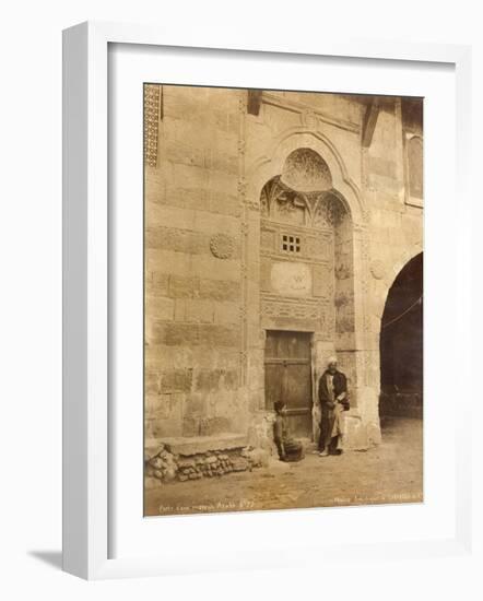 Door of an Arabic House in Cairo (Egypt)-G^ Lekegian-Framed Photographic Print