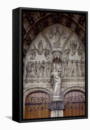 Door of Church of Our Lady of Lake-Jean D'Oisy-Framed Stretched Canvas