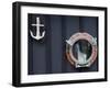 Door of Fisherman's Cottage - Anchor for Door Knocker and Ship's Porthole for a Peephole, Cornwall-John Warburton-lee-Framed Photographic Print