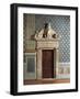 Door of Hall of Justice, Palazzo Vecchio, Florence, Italy-null-Framed Giclee Print