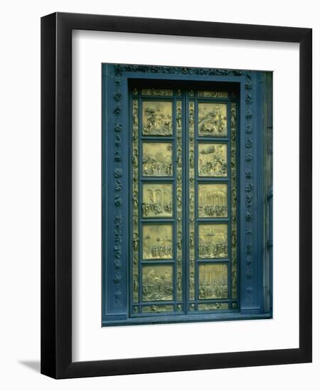 Door of Paradise, East Portal of Florence Baptistry, Bronze (1425)-Lorenzo Ghiberti-Framed Giclee Print