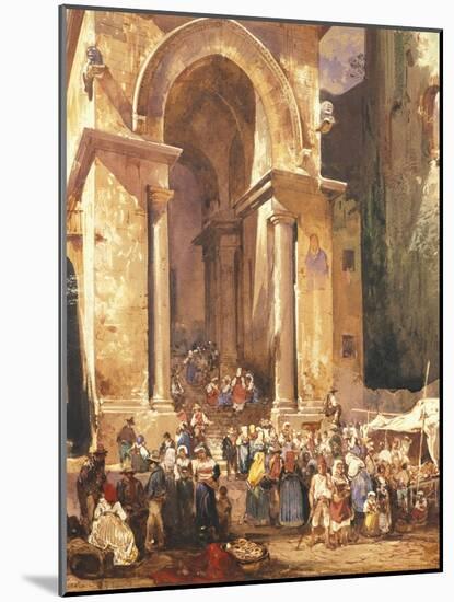 Door of the Bell Tower of St Erasmus in Gaeta-Giacinto Gigante-Mounted Giclee Print