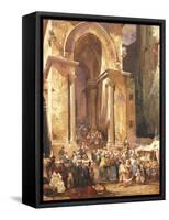 Door of the Bell Tower of St Erasmus in Gaeta-Giacinto Gigante-Framed Stretched Canvas