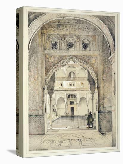 Door of the Hall of Ambassadors, from 'Sketches and Drawings of the Alhambra', engraved by William-John Frederick Lewis-Stretched Canvas