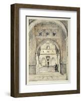 Door of the Hall of Ambassadors, from 'Sketches and Drawings of the Alhambra', engraved by William-John Frederick Lewis-Framed Giclee Print