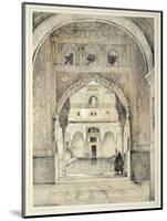 Door of the Hall of Ambassadors, from 'Sketches and Drawings of the Alhambra', engraved by William-John Frederick Lewis-Mounted Giclee Print