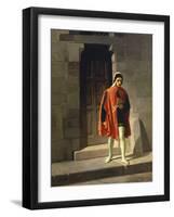 Door of the House of the Alighieri, Memory of Florence, 1859-Federico Faruffini-Framed Giclee Print