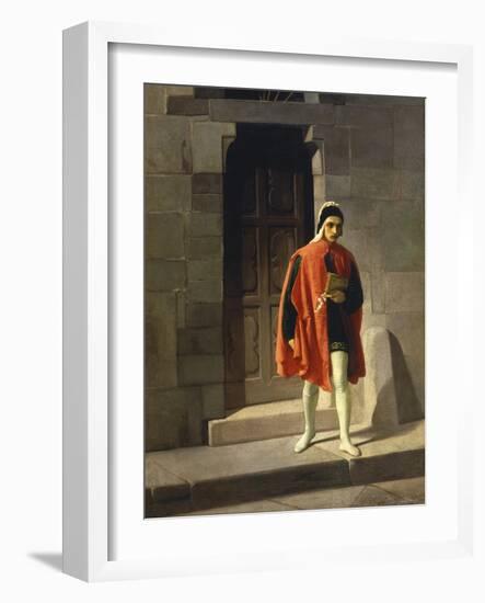 Door of the House of the Alighieri, Memory of Florence, 1859-Federico Faruffini-Framed Giclee Print