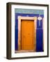 Door on Colorful Blue House, Guanajuato, Mexico-Julie Eggers-Framed Photographic Print