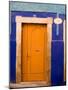 Door on Colorful Blue House, Guanajuato, Mexico-Julie Eggers-Mounted Photographic Print