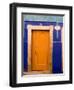 Door on Colorful Blue House, Guanajuato, Mexico-Julie Eggers-Framed Photographic Print