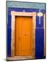 Door on Colorful Blue House, Guanajuato, Mexico-Julie Eggers-Mounted Photographic Print