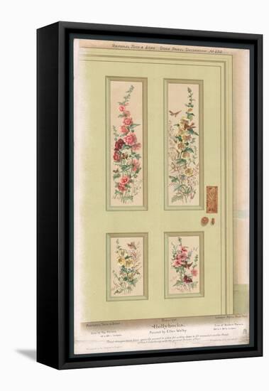 Door Panel Decoration-null-Framed Stretched Canvas