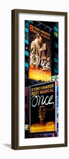 Door Posters - Billboards Best Musicals on Broadway and Times Square at Night - Manhattan-Philippe Hugonnard-Framed Photographic Print