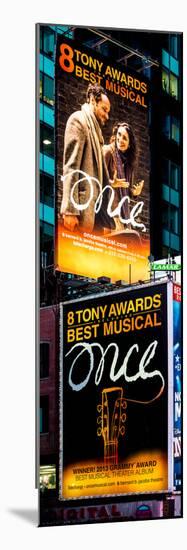 Door Posters - Billboards Best Musicals on Broadway and Times Square at Night - Manhattan-Philippe Hugonnard-Mounted Photographic Print