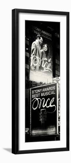 Door Posters - Billboards Best Musicals on Broadway and Times Square at Night - Manhattan-Philippe Hugonnard-Framed Photographic Print