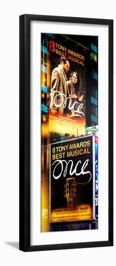 Door Posters - Billboards Best Musicals on Broadway and Times Square at Night - Manhattan-Philippe Hugonnard-Framed Photographic Print