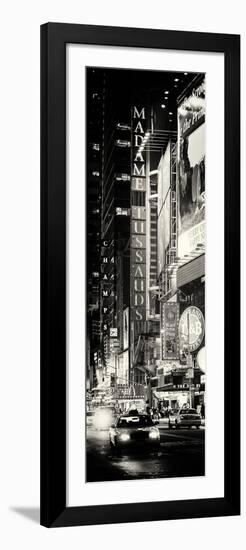 Door Posters - NYC Urban Scene with Yellow Taxis by Night - 42nd Street and Times Square-Philippe Hugonnard-Framed Photographic Print